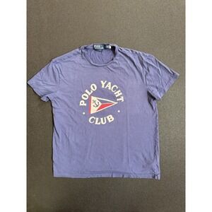 Polo Ralph Lauren Current Blue Yachting Club Graphic Cotton T Shirt M